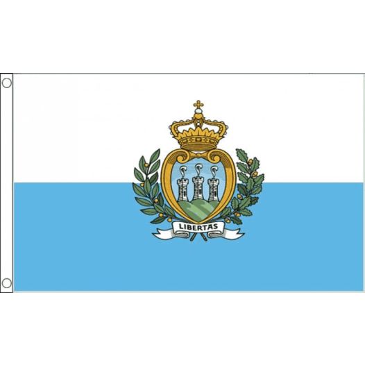 Vlag San Marino met wapen 60x90cm | Best value