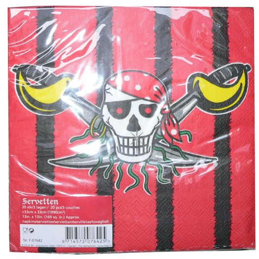 Servetten Red Pirate 20 stuks