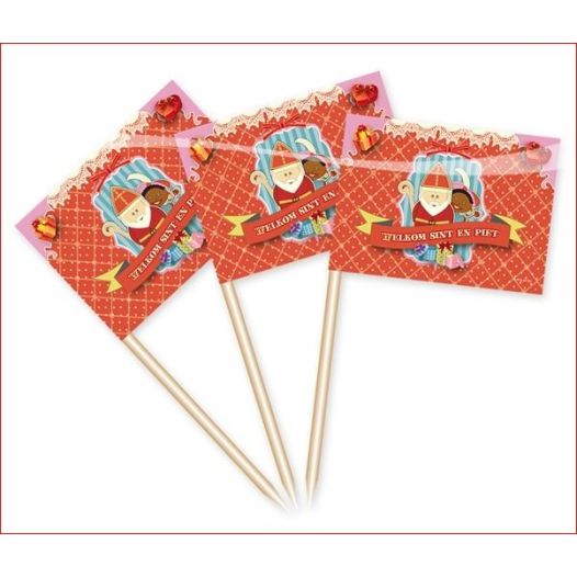 Cocktailprikkers Sinterklaas - vintage | 20 stuks