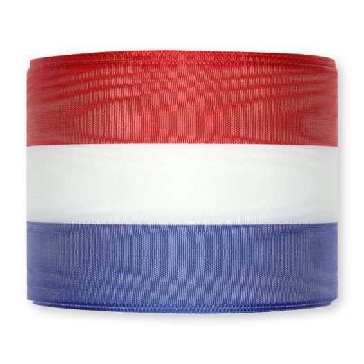 Sjerp lint rood wit blauw 11cm breed | 25 meter