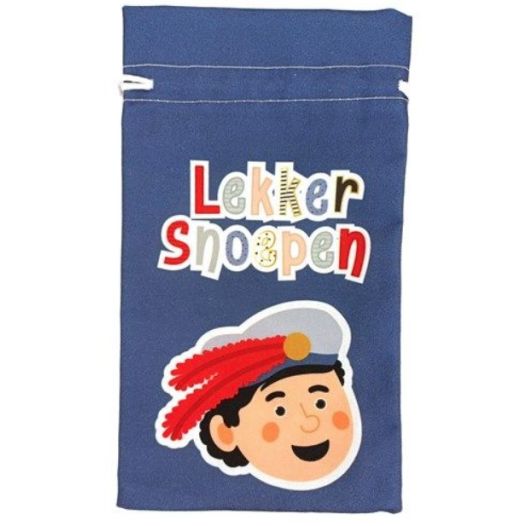 Stoffen strooizak Piet 'Lekker Snoepen' | Blauw