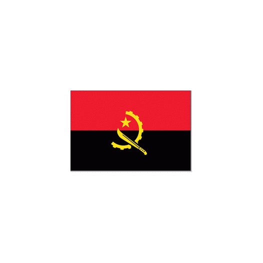 vlag Angola 30x45cm