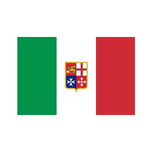 Vlag Italië met wapen 50x75cm - Spunpoly