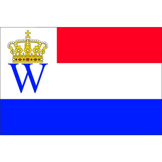 Vlag kroning Koning Willem IV en Maxima der Nederlanden 100x150cm