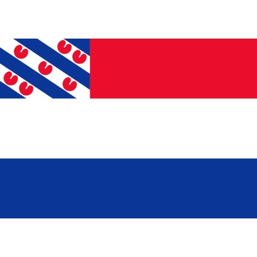 Vlag Nederland met inzet Friese vlag 200x300cm