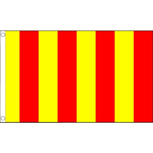 Vlag rood en geel gestreept, racevlag 60x90cm | Best Value