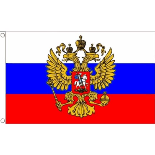 Vlag Rusland met wapen 60x90cm | Best value