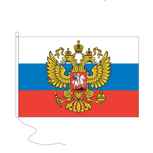 Vlag Rusland met wapen 100x150cm | Spunpoly