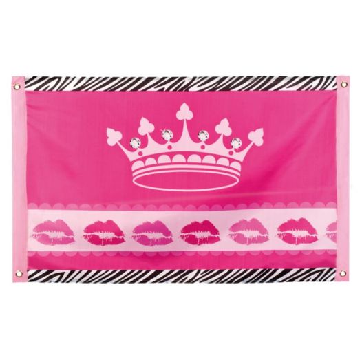 Vlag roze Prinses 60x90cm