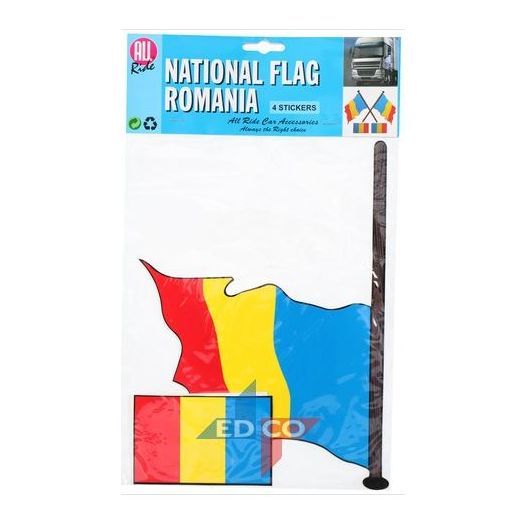 Stickers Roemeense vlag | 4 stuks (2 varianten)