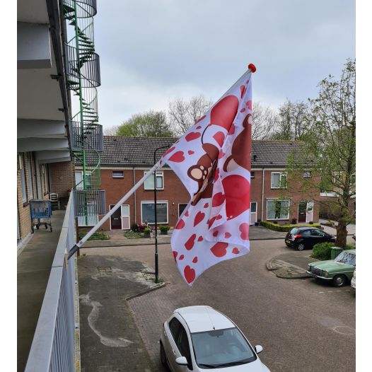 Vlaggenstokhouder balkon voor spijlenhek