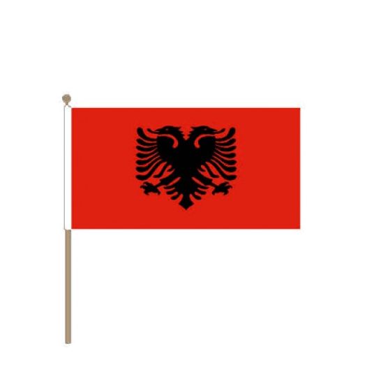 Zwaaivlag Albanie 15x22,5cm | stof