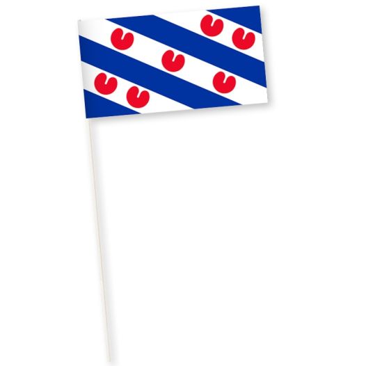 Zwaaivlag Friesland van stevige kwaliteit papier 11x21cm