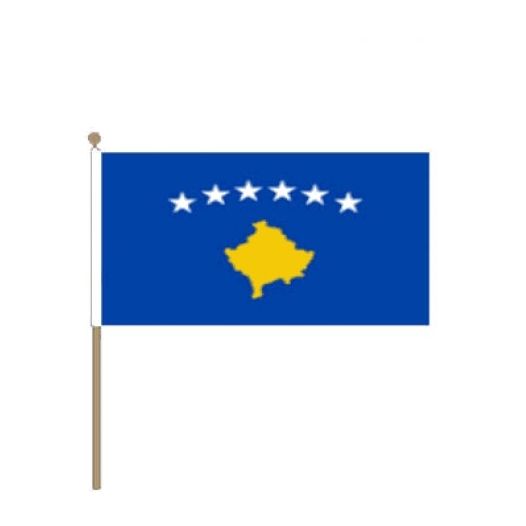 Zwaaivlag Kosovo 30x45cm | stof