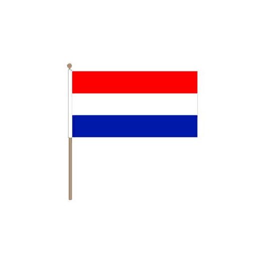 Zwaaivlag Nederland Rood Wit Blauw 30x45cm, stoklengte 75cm