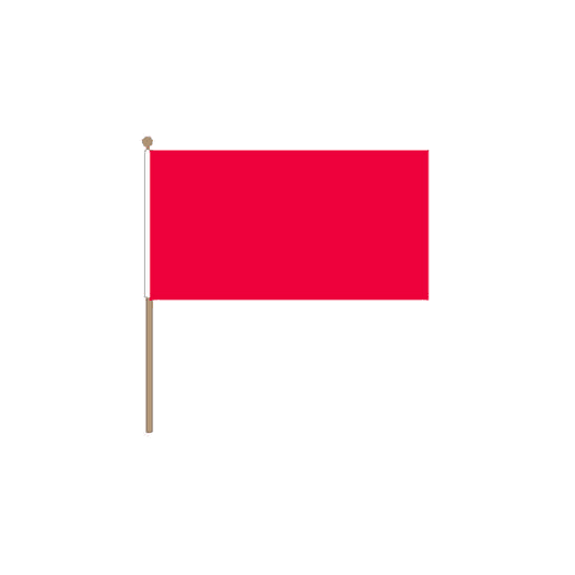 Zwaaivlag rood 30x45cm met stok van 60cm